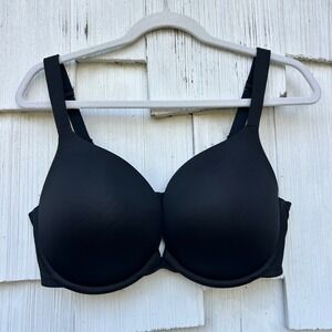 Cacique Black‎ Boost Plunge Bra Underwire Padded Full Figure Women's 38DDD